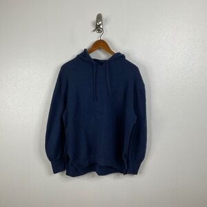 Vince Men's Blue Cotton Hooded Sweater Size Small